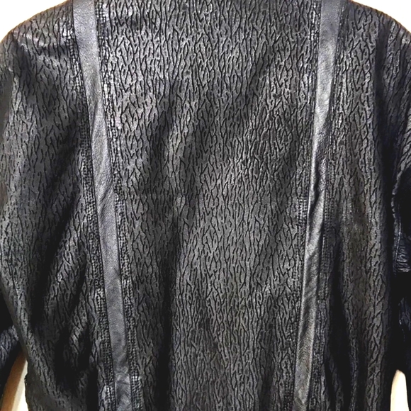 Phillipe Marcel Vintage 80's Leather Black Jacket Size 40 - Picture 9 of 13